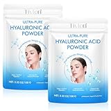 2 Pack 2-in-1 Hyaluronic Acid Powder – High Molecular Weight for Moisture + Low Molecular Weight for Hydration, Cosmetic-Grade DIY Skincare Ingredient for Serums, Masks & Lotions, 7.6oz