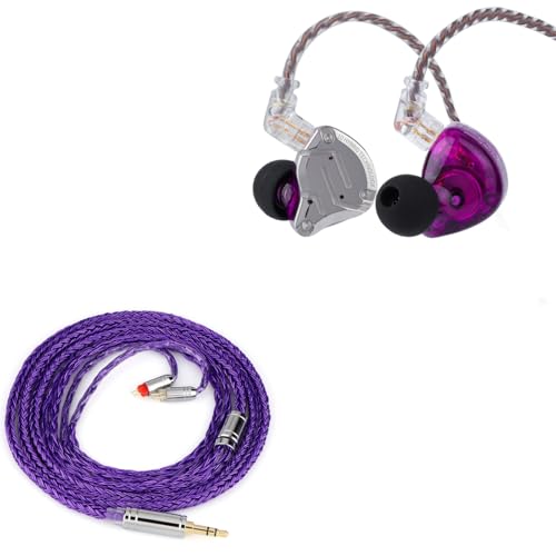 Écouteurs intra-auriculaires KZ ZS10 Pro avec câble Tripowin Zonie violet