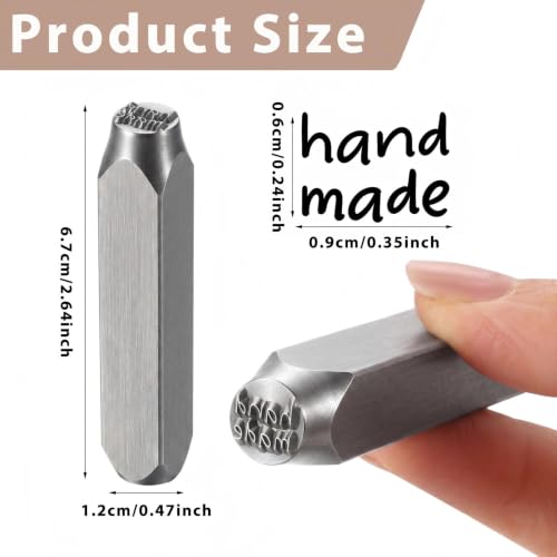 Shimeyao 2 Pcs Hand Made Metal Stamp 6mm High Carbon Steel Punch for DIY by Shimeyao - Used condition - Image 2