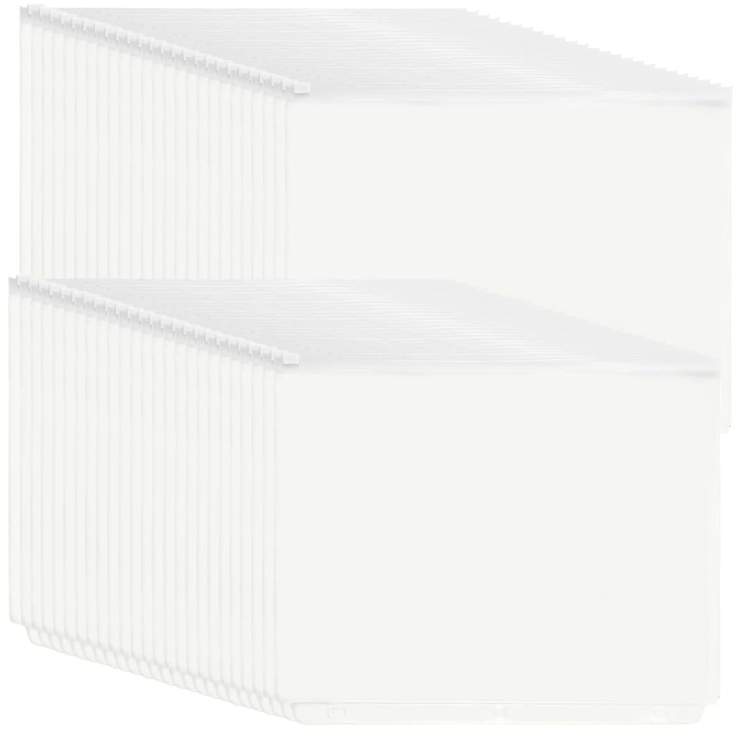 YoeeJob 3 fori in PVC trasparente con cerniera per raccoglitore, pagine formato lettera, 20,3 x 27,9 cm, 50 per confezione