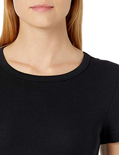 Amazon Essentials P_AE2998_M2-BLKWT-LARGE Women'S Slim-Fit Short-Sleeve Crewneck T-Shirt thumb #3