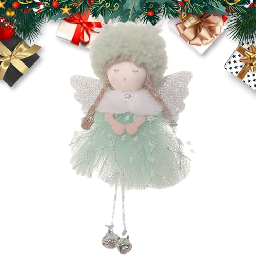 Pingente de boneca de anjo de Natal | Bonecos pendurados de anjo de Natal | Pingentes de anjo de pel