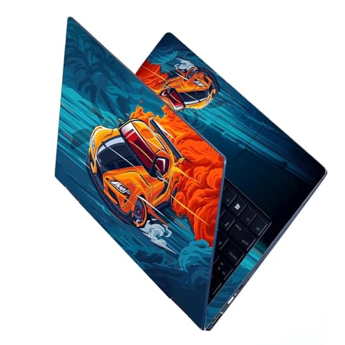 Image of PIXELARTZ Full Body Laptop Skins Sticker Laminated HD Quality Vinyl fits Upto 15.6 inches Compatible with Dell, Lenovo, Acer, HP, Asus -Self-Adhesive (GR Supra)