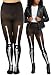 ToBeInStyle Women's Skeleton Print Tights - BLACK/WHITE