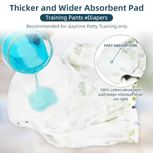 AUYAO Baby Töpfchen Trainingshose 6Pcs Baumwolle Kinder Töpfchentraining Unterwäsche Toilettentraining Höschen Kleinkinder Töpfchen Hosen Kinder Trainingshosen Jungen Mädchen Trainerhose 2-3 Jahre L