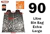 Hero Extra Strong Black Bin Bags, Refuse Sacks, Tie Top, 90 Litre, Pack of 90 #5