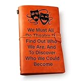Drama Gifts Leather Journal Notebook, Theater Gift Ideas, Birthday Christmas Graduation Gifts for Drama Students Actor Actress Engraved Leather Travel Journal