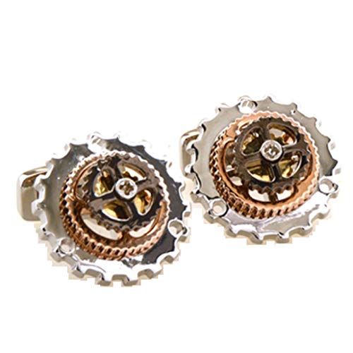 MRCUFF Bicycle Gears Really Moves Bike Cycling Cyclists Derailleur Pair Cufflinks Presentation Gift Box & Polishing Cloth