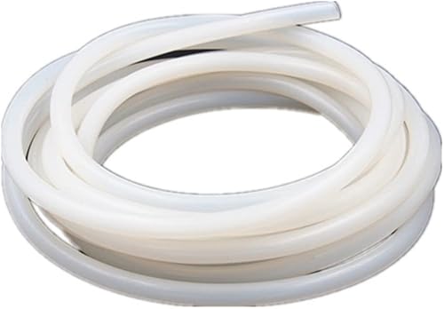 Boxonly Tubo de goma de silicona, tubo de silicona blanco 0.315 in ID 0.472 in OD 6.56ft tubo de silicona manguera de aire de grado alimenticio para