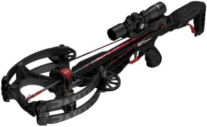 Barnett Hyper Raptor Crossbow, High-Speed Compact Crossbow Package with 4×36 Multi-Reticle Scope, Three HyperFlite Arrows, Without Crank Device