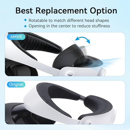 Image of AMVR CM1 Comfortable Kit Compatible with PS VR 2 Accessories, Soft & Comfortable, Weight Balance, Breathable