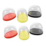 Toyvian 6 Stück Transparentes Zubehör für Puppenhaus Dekoration Kuchen Display für Mini Bäckerei Szenen Schützt und Präsentiert Süßigkeiten