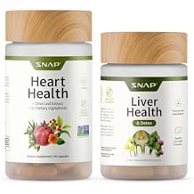 Snap Supplements Heart Health + Liver Health Bundle, 90 + 60 Vegetarian Capsules Packaging May Vary