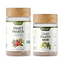 Snap Supplements Heart Health + Liver Health Bundle, 90 + 60 Vegetarian Capsules Packaging May Vary