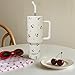 Cherry 40oz Double Insulated Tumbler with Handle and Straw Lid for Cherry Lover, Women, Girls - Birthday, Christmas, Travel, Coffee Mug