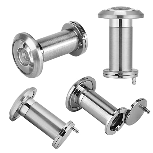 Classic 220-Degree Door Viewer, Security Durable Front Large Wide Angle Safety Peek Peephole Defender With Heavy Duty Rotating Privacy Cover Hd Glass Lens For Home Office Hotel(Brushed Chrome) #TOP7