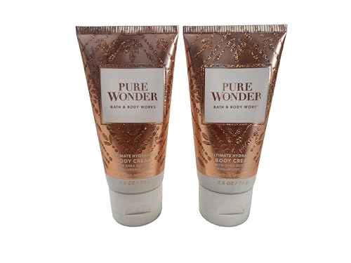 Bath and Body Travel Mini Purse Size Body Care Bundle Set - 2 pc Bundle - 2.5 oz Body Cream - Pack of 2 Gift Set (Packaging May Vary) (Travel, PURE WONDER)