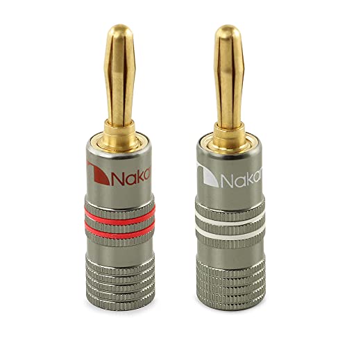 Nakamichi Ultimate Series 24k Gold Plated Beryllium Red Copper Banana Plug 12 AWG