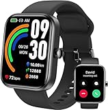 TOZO 2024 New Upgraded Smart Watch for Men Women for iPhone ＆ Android, 1.83' Fitness Tracker Bluetooth Call [Answer/Make], IP68 Waterproof with Heart Rate/SpO2/Sleep Monitor, 100+ Sport Modes