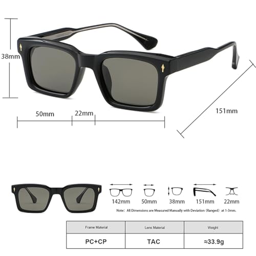 Retro Style Polarized Sunglasses for Men Cp Acetate for Women Uv400 Leopard2