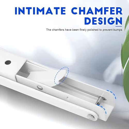 Image of VOLO Pack of 2 Pieces (1 Set ) Heavy Duty Folding Bracket | 150 Kg Load Capacity | Foldable Wall Shelf Bracket | Fold Down Table and Wall Bracket with Fittings | (Mild Steel | White, 20 Inch (500mm))