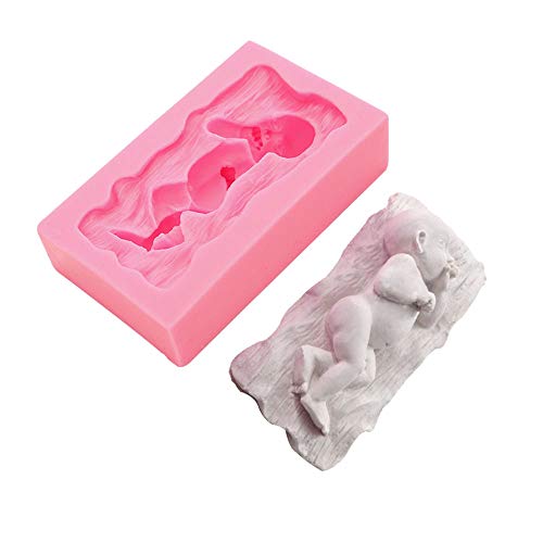 Wyd 3D Silicone Mold Sleeping Baby Cake Decoration Mold Fondant Soap Making Mold Cake Mold Decorating #TOP1