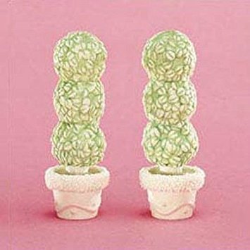 Department 56 Snowbunnies "Shrubs-In-A-Tub" (Set of 2) #56.26140