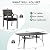 YITAHOME 7 Piece Patio Furniture Set, Outdoor Patio Wicker Conversation Furniture Set with Umbrella Hole and All Iron Frame for Lawn Garden Backyard Deck, Soft Black Cushions (Black)