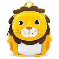 Toddler Backpack, 3D Cute Animal Cartoon Backpack School Bag, Waterproof Preschool Children's Backpack, Mini Nursery Backpacks Lion Toddler Bag, Kids Rucksack for 2-6 Years Girls, Boys