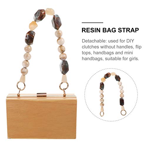 Amosfun — Bolsa de mão de resina retrô com alça de mão para bolsa a tiracolo, bolsa de ombro, acessó