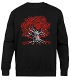 70 % aus Baumwolle Generisch Wehrwald von Winterfell Schwarzer Unisex-Pullover mit Rundhalsausschnitt