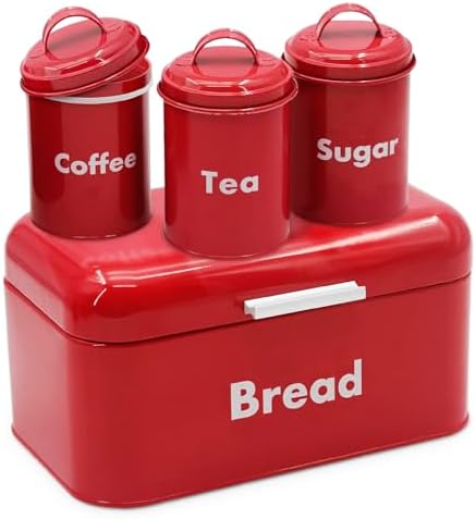 Plexon Bread Box for Kitchen Countertop, Bread Container with Cof...