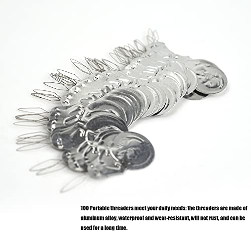 100 Pezzi Metallo Infila ago Strumento per Cucire