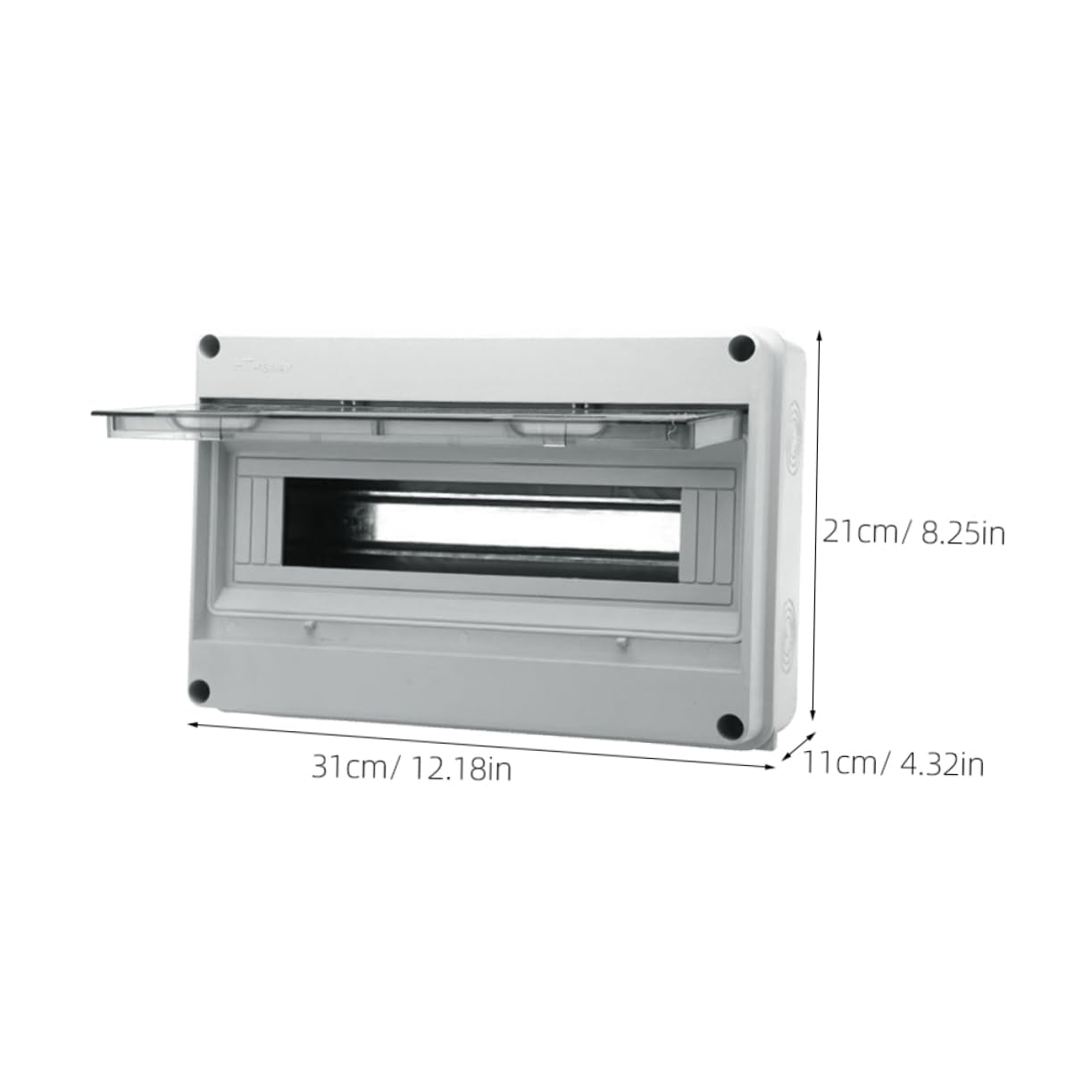 jojofuny Boîte de Distribution Électrique Extérieure et Facile à Utiliser Étanche Ip65 en Plastique Blanc 15 Circuits, Résistante aux Intempéries pour Installation Domestique