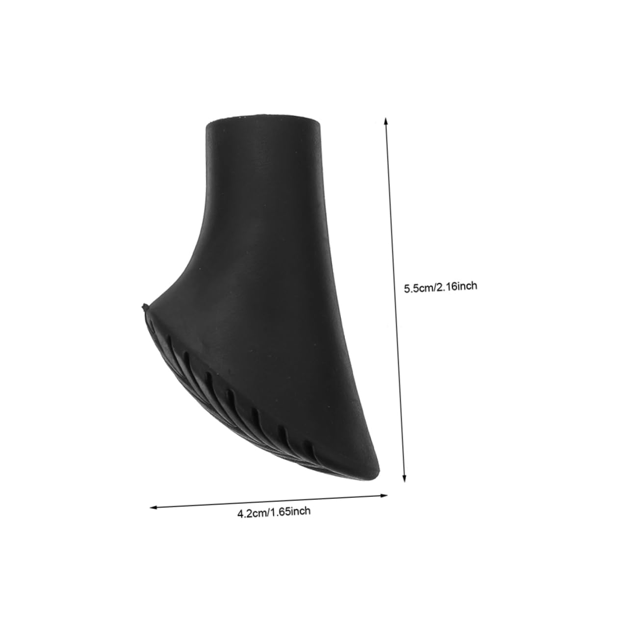 Abaodam 4pcs Outdoor Trekking Pole Accessories Hiking Poles Tips Accessories Crutch Bottom Caps Silicone Cover Crutches Replacement Ends Crutches Tips Black