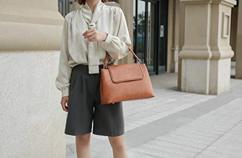 MKF Crossbody Satchel Bags for Women – PU Leather Pocketbook Purse, Shoulder Strap – Lady Top Handle Handbag2