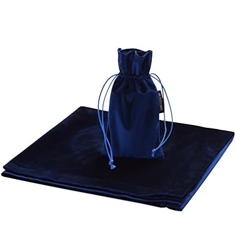 BLESSUME Tarot Divinidad Mesa Paño y Bolsa (Azul Oscuro) Cover