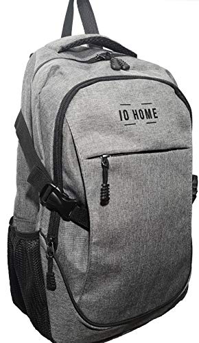IO HOME Mochila para portátil con puerto de carga USB  19 pulgadas   resistente al agua