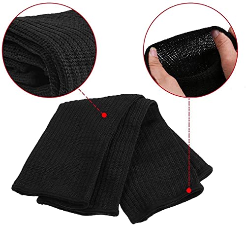 Yosoo Arm Protective Sleeves,Kevlar Sleeves Cut Resistant Heat Resistant Sleeve,Anti Abrasion Safety Armband For Garden Kitchen Work 1 Pair (Black) #TOP7