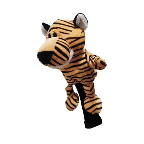 wolfman Golf Club Covers Driver Headcover Funny Cute Animal Golf Club Covers Stylish Protection for Clubs Golf Gear Driver for Men/Women/Youth (Tiger)