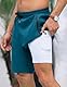 bolukets Badehose für Herren mit Kompression Liner 7 2 in 1 Atmungsaktiv Badeshorts mit Reißverschlusstaschen Männer Elastisch Boardshorts mit Tunnelzug