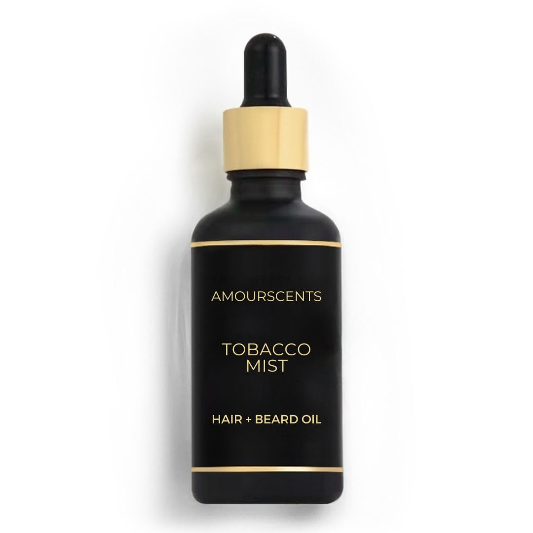 Tobacco Vanille Hair + Beard Oil - Inspired Grooming Formula for Conditioning, Hydrating, Moisturising, Fresh & Healthy Soft Beard, 100% Alcohol & Vegan Free - Tobacco Mist (30ml)