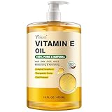 Yoken Vitamin E Oil 16 Fl Oz Vitamina E Oil for Skin Bulk Vitamine oils for Face,Cold Pressed Hexane Free Formula Liquid Perfect Care Bath and Body oils