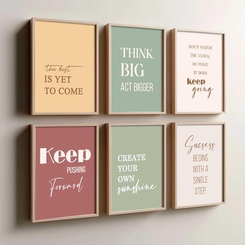 Image of kotart - Quotes Frames for Wall Decor - Motivational Photo Frame for Wall Decoration - Quotes Wall Poster with Frame for Room and Office - Set of 6 (Art 11, 13X17)