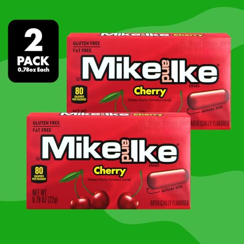 Mike and Ike Caramelos Cherry, 2 cajas de 0.78 oz cada una miniatura 4