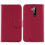 Lankashi Flip Echt Leder Tasche Für Ulefone Armor X3 / X5 / X5 Pro TPU Silikon Hülle Lederhülle Handyhülle Handy Book Brieftasche mit Kartenfächer Schutz Abdeckung Premium Cover Hülle Etui (Rosa)