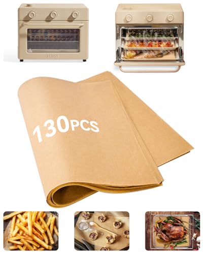 130PCS Air Fryer Liners Disposable Compatible with Our Place Large Wonder Oven 31.7 Quarts, Parchment Paper Sheets for Air Frying Baking Roasting, Air Fryer Toaster Oven Accessories