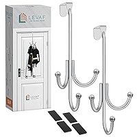 Dorman Over The Door Double Hook - Bronze Finish Clothing Coat Hanger No Installation