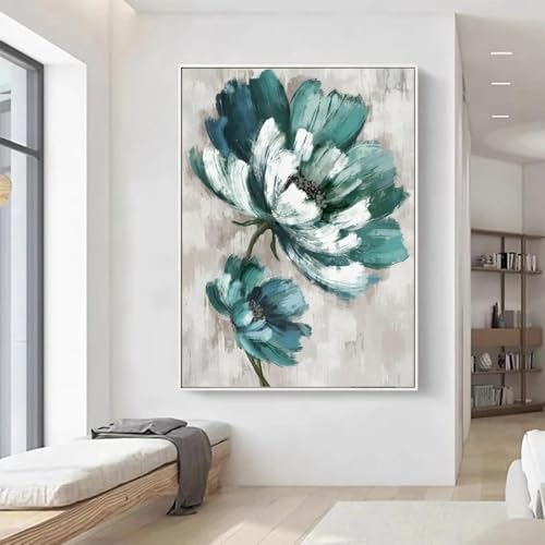 Affiches de fleurs vertes impression sur toile décoration murale maison 35x50 - 2