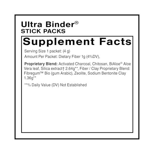 Quicksilver Scientific Ultra Binder Stick Packets - Multi Binder with Bentonite Clay Powder, Zeolite Detox & Charcoal - Supplement for Gut Support & The Body's Toxin Removal Process (20 Sticks) - Thumbnail 2